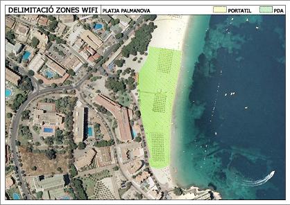 Delimitación Zona WIFI Playa Palmanova