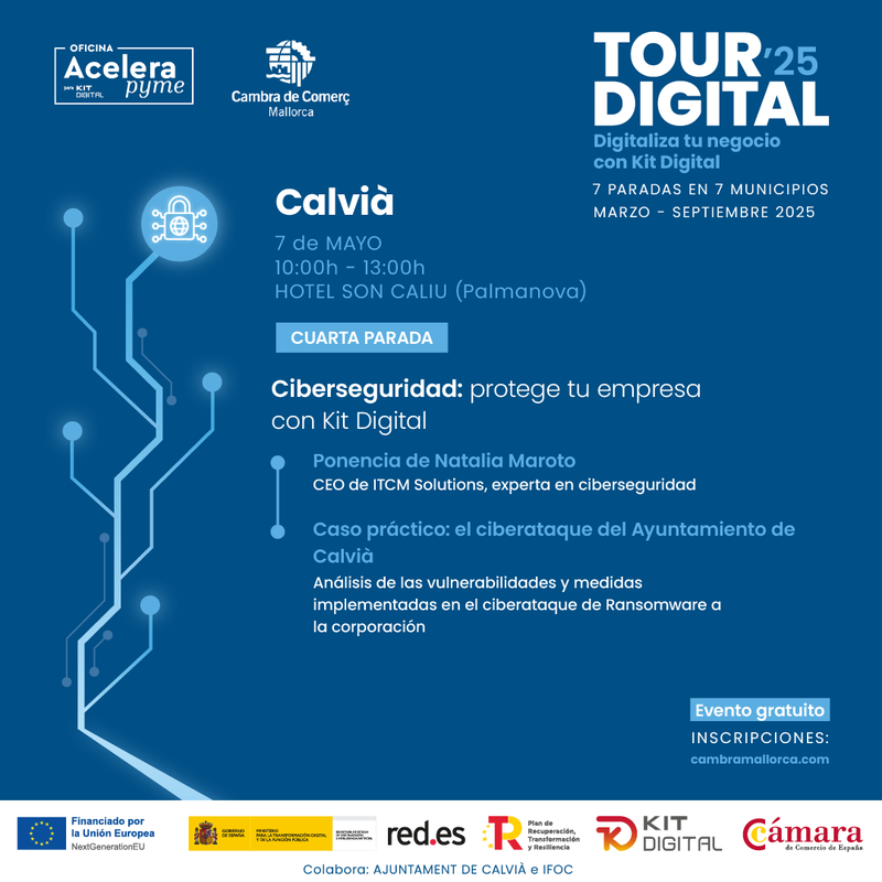 El Tour Digital de la Cambra de Comerç de Mallorca es desplaça fins a Calvià amb el focus posat en la ciberseguretat..