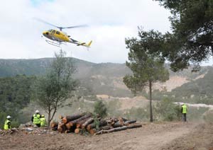 Tallafocs en Costa d'en Blanes.