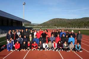 Concentració d'atletisme en la pista de Magaluf.