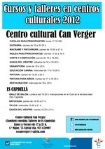Nova oferta de tallers culturals- primavera 2012.