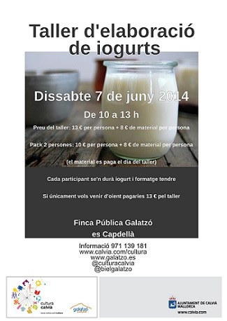Taller gastronòmic: iogurts i formatges.