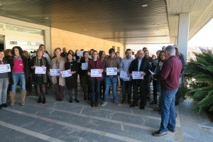 Concentració contra la violència de gènere.