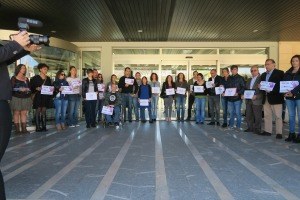 Concentració contra la violència de gènere.