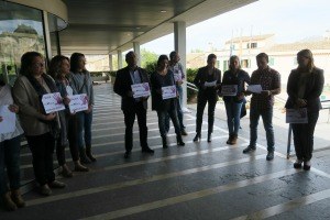 Concentració contra la violència de gènere.