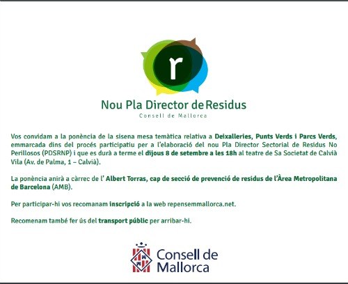 Reunió Pla de Residus del Consell de Mallorca.