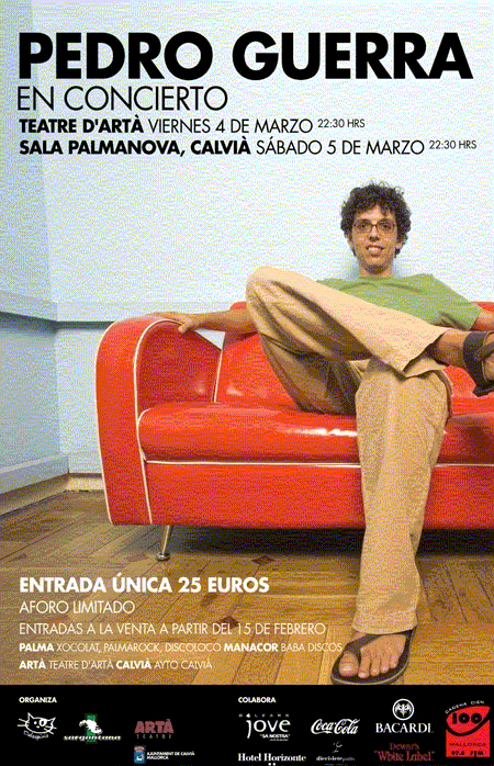 Pedro Guerra en concert.