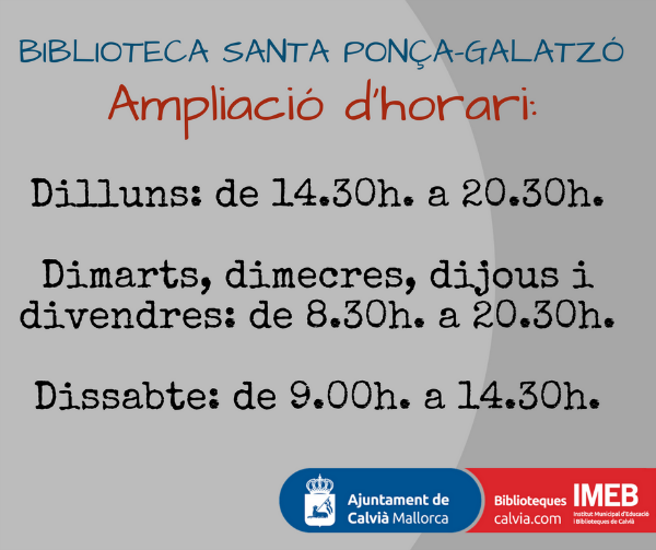 Biblioteca Santa Ponça-Galatzó.