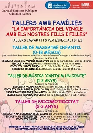 Tallers amb famílies a les Escoletes.