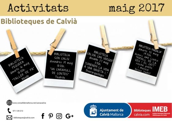 Programació de Biblioteques de maig.