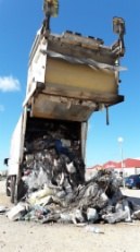 Explosió a un camió de recollida de Calvià 2000.