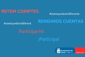 Calendari de les rendicions de comptes per zones.