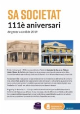 Sa Societat celebra el seu 111 Aniversari.