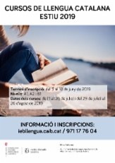 Cursos de llengua catalana estiu 2019.