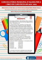 Informau-vos de les Ajudes per a l'inici de curs.
