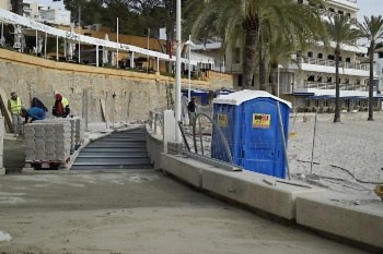 Reforma front marítim platja Palmira de Peguera.
