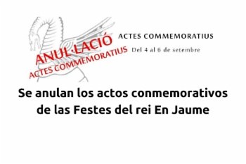 S'anul·len les Festes del rei En Jaume 2020.
