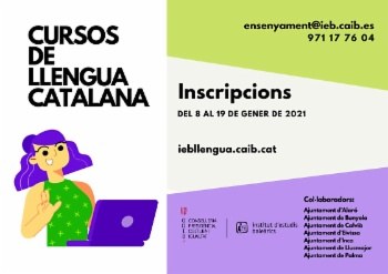 Convocatòria cursos de català IEB febrer-maig 2021.