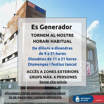 Consulta els nous horaris: Generador i Skatepark.