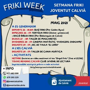 Participa en les activitats de la FRIKI WEEK!.