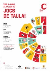 Tallers jocs de taula i mostra videojocs en català.