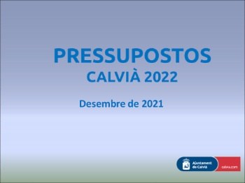 Projecte de Pressupostos municipals de 2022.