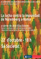 Conferència en III Jornades de Memòria Democràtica.