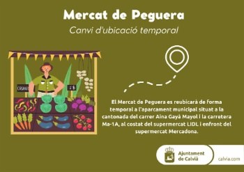 Mercat de Peguera - Canvi d'ubicació temporal.
