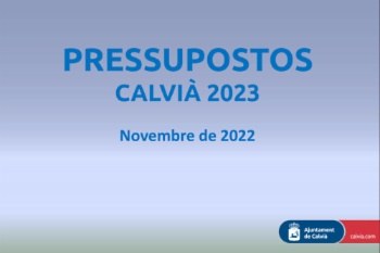 Els Pressupostos per 2023 s'incrementen un 7%.
