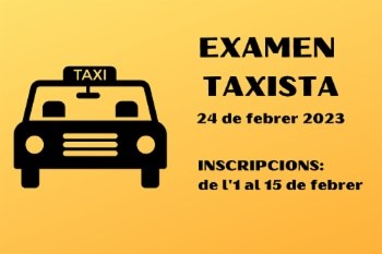 Convocatòria examen conductor/a auto-taxi.