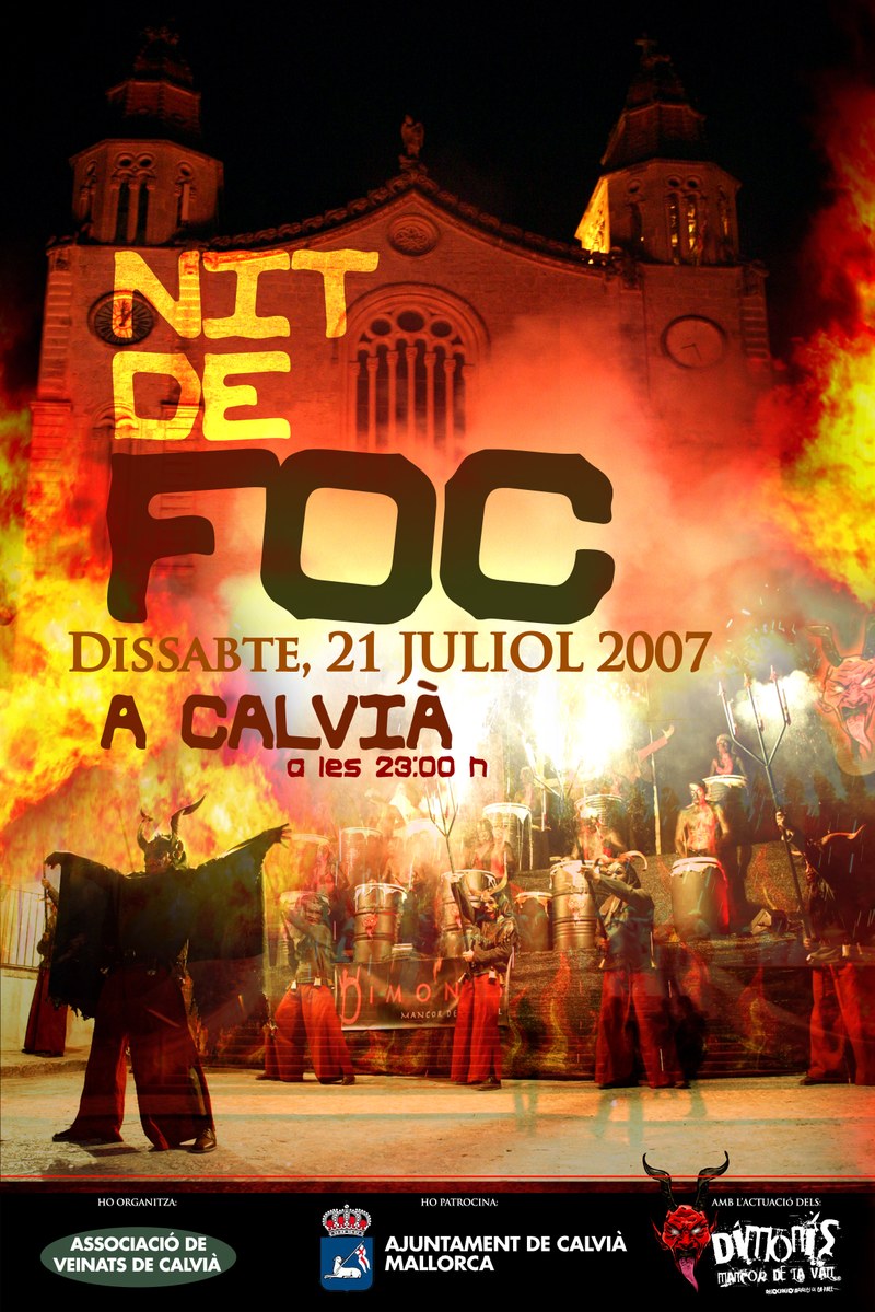 Nit de foc a Calvià.