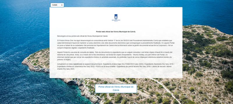 L'Ajuntament de Calvià posa en marxa el nou Portal d'Arxiu Electrònic per la ciutadania.