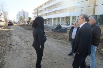 Urban improvement works in Magaluf.