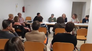 Costa de la Calma sludge plant information meeting.