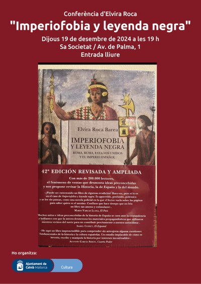 <bound method DexterityContent.Title of <Event at /fs-calvia/calvia/es/areas-municipales/cultura/agenda/conferencia-de-elvira-roca-imperiofobia-y-leyenda-negra>>.