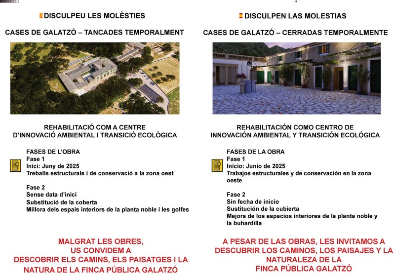 Cerramiento temporal de las Casas Galatzó