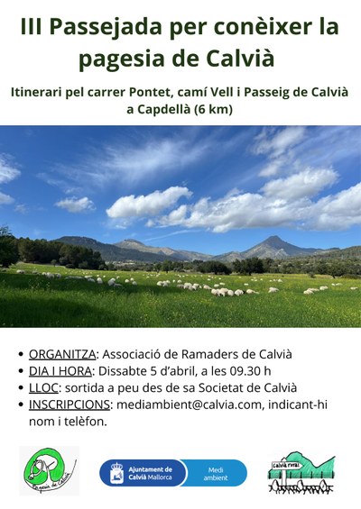 <bound method DexterityContent.Title of <Event at /fs-calvia/calvia/es/calvia-al-dia/agenda/iii-edicio-de-la-passejada-per-coneixer-la-pagesia-de-calvia-1>>.