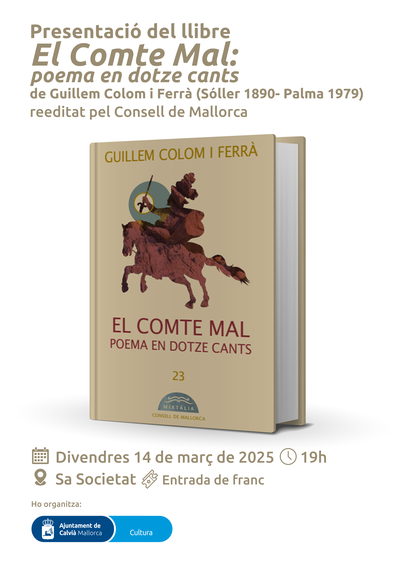 <bound method DexterityContent.Title of <Event at /fs-calvia/calvia/es/calvia-al-dia/agenda/presentacion-libro-el-comte-mal>>.