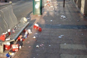 Actuación conjunta de limpieza en  zonas de ocio.