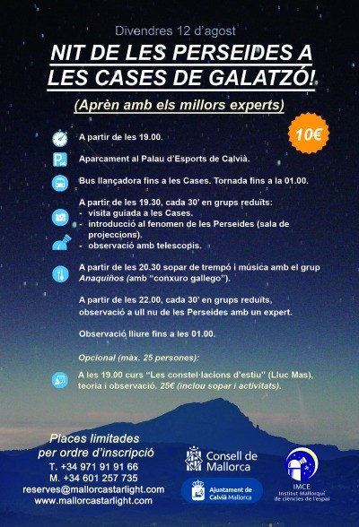 Noche de Perseidas en Galatzó.