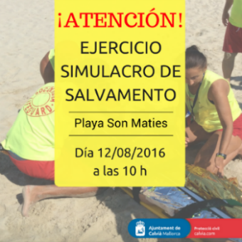 Ejercicio de simulacro de salvamento.