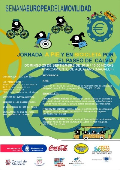 Jornada bicicleta y a pie por el paseo de Calvià.