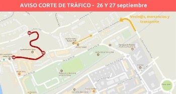 Corte de tráfico en Santa Ponça.