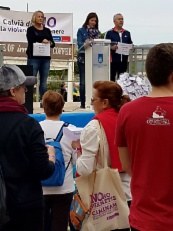 Caminata contra la violencia hacia las mujeres.