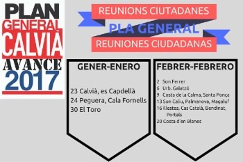 Reuniones en zonas Plan General.