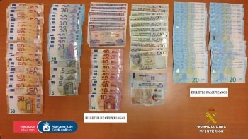 Detenidos por introducción de billetes falsos.