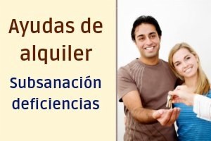 Subsanación de deficiencias en ayudas al alquiler.