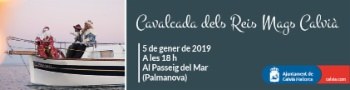 Cabalgata central de reyes en Palmanova.