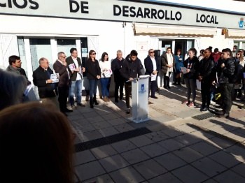 Acto en rechazo de la violencia de género.