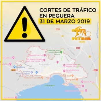 Información de cortes de tráfico en Peguera.
